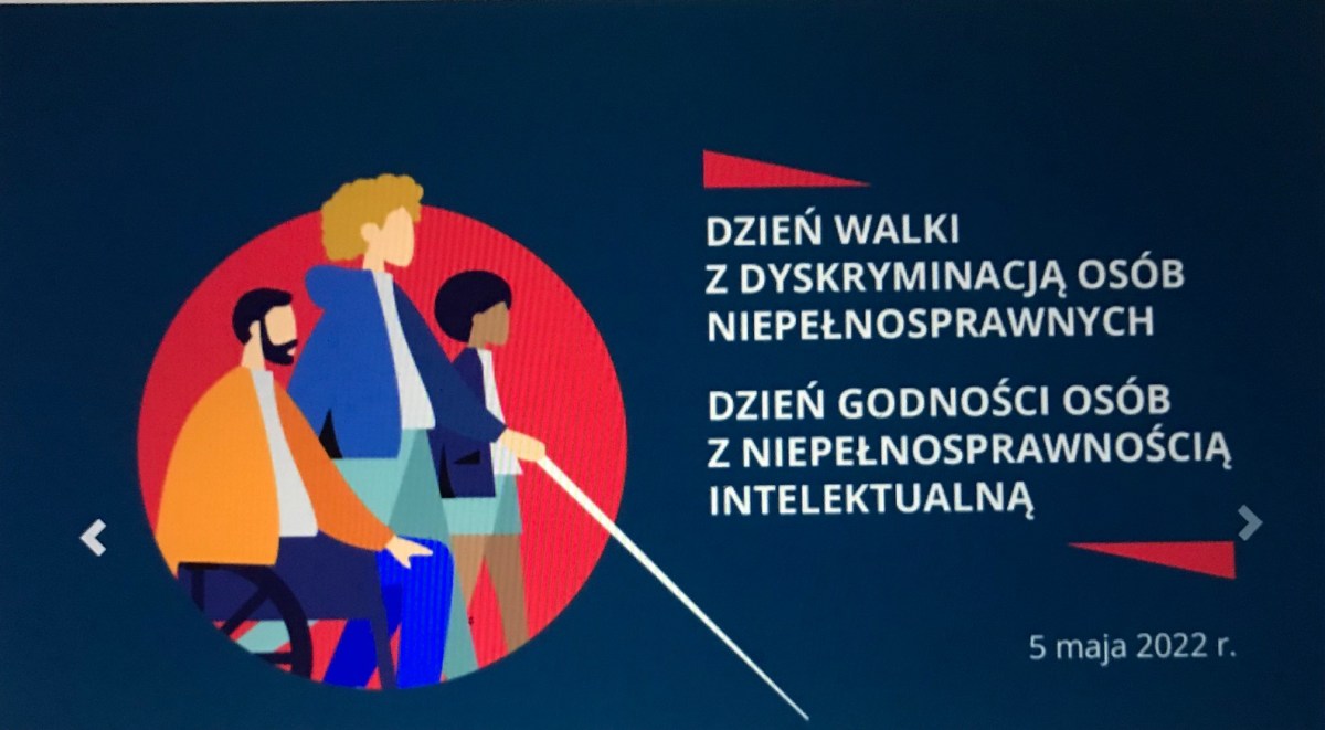 Plakat na Dzień Walki z Dyskryminacją Osób Niepełnosprawnych